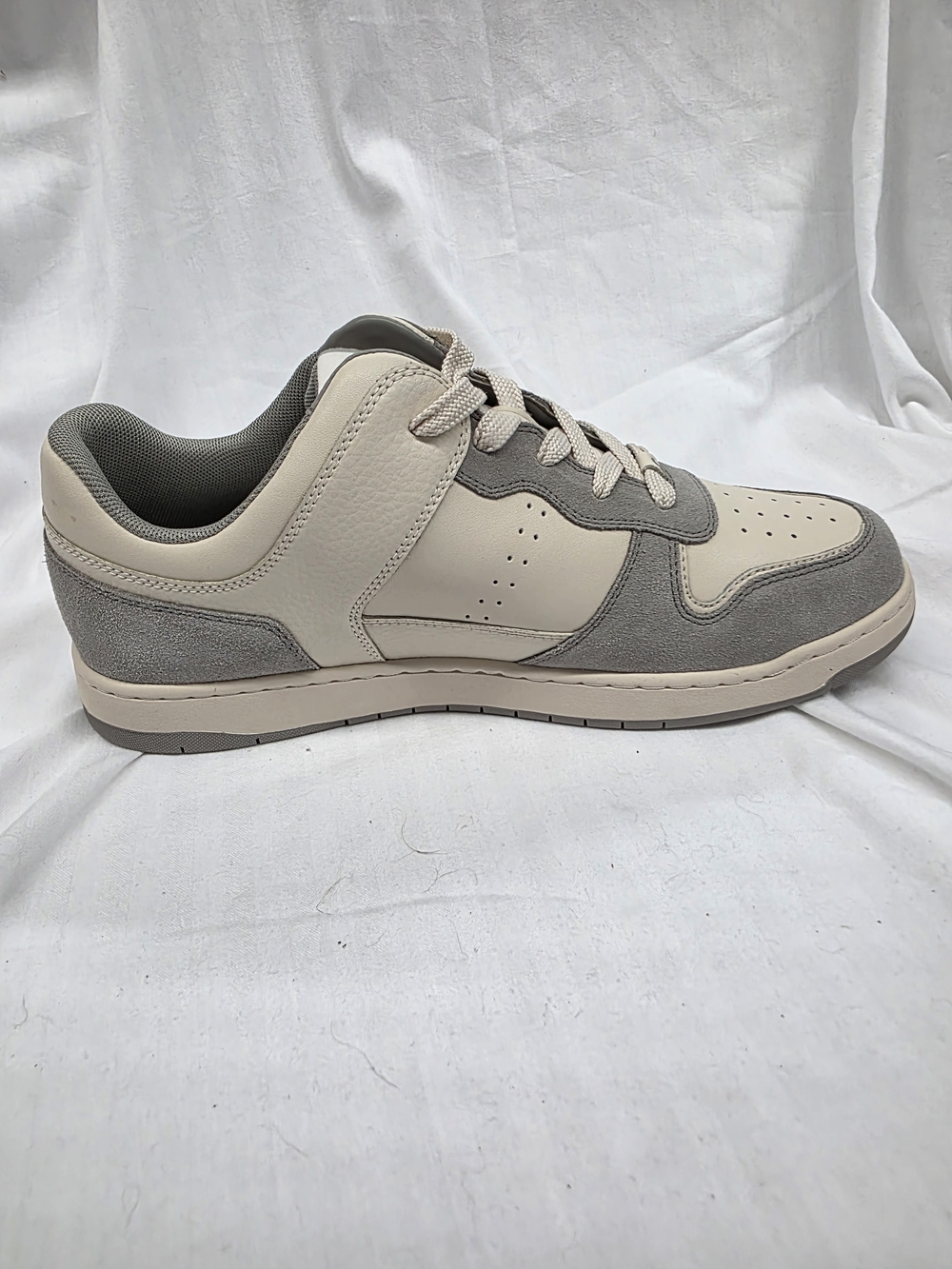 Coach Women’s Two-Tone Cream and Gray Leather Sneakers - Picture 6 of 10